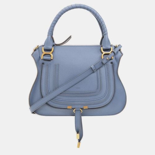 Chloe Blue Leather Marcie Foldover Tote Bag - Chloe - Modalova