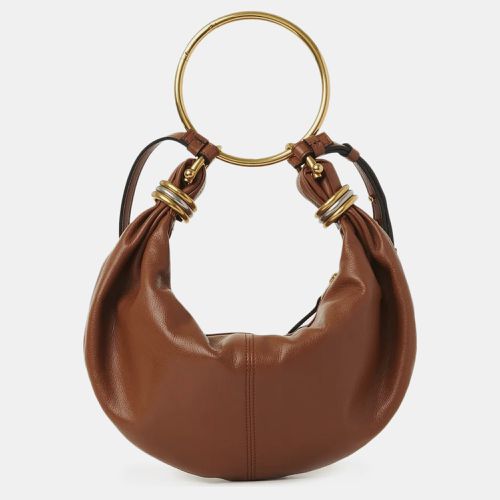 Chloe Brown Calf Grained Leather Small Bracelet Hobo Bag - Chloe - Modalova