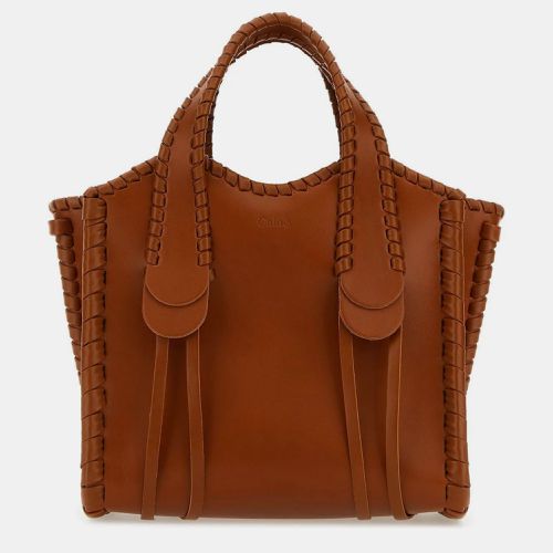 Chloe Marrone Leather Caramel Small Mony Handbag - Chloe - Modalova