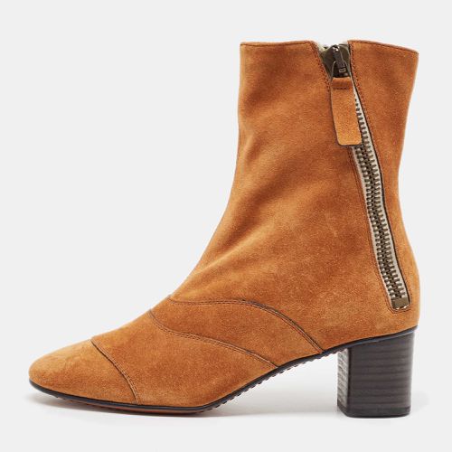 Chloe Brown Suede Ankle Booties Size 36 - Chloe - Modalova