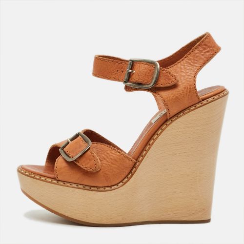 Chloé Size 39.5 Leather Wedge Sandals - Chloe - Modalova