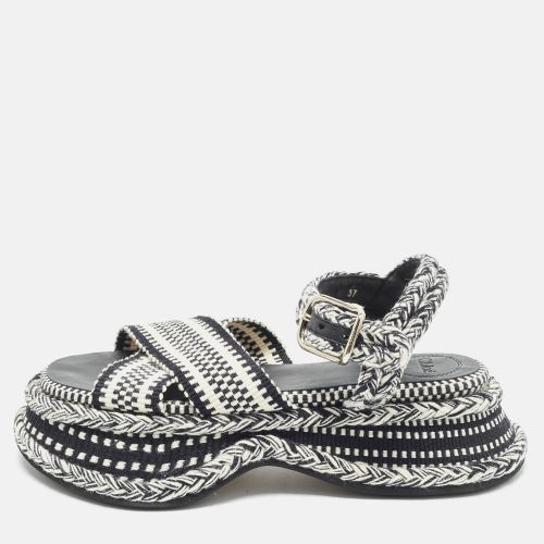 Meril Size 37 /Black Knit Fabric Ankle Strap Sandals - Chloe - Modalova