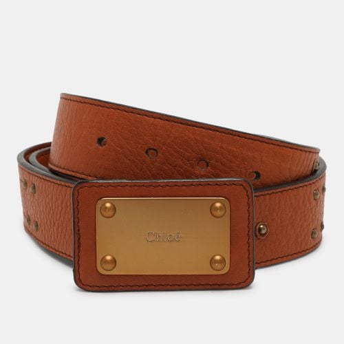 Chloe Tan Leather Buckle Belt 80CM - Chloe - Modalova