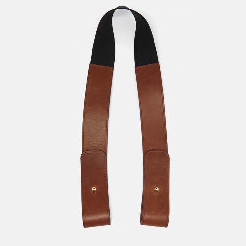 Chloe Brown Leather and Elastic Band Waist Belt - Chloe - Modalova