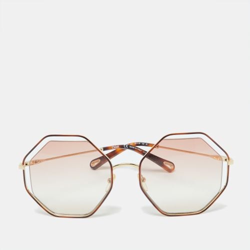 Chloe Gold Tone/Pink Gradient CE132S Poppy Octagonal Sunglasses - Chloe - Modalova