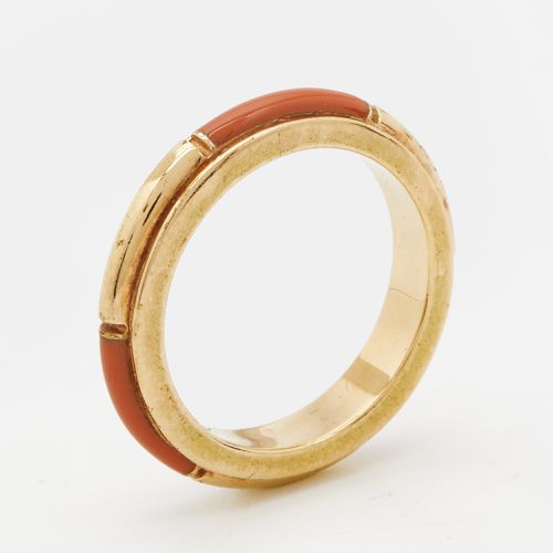 Chloe Enamel Gold Band Ring Size 52 - Chloe - Modalova