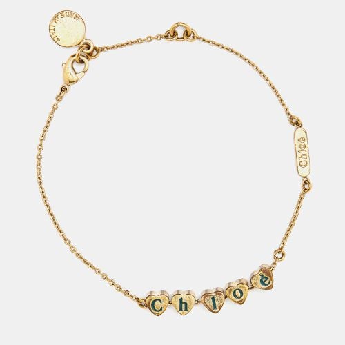 Chloé Tone Logo Heart Chain Bracelet - Chloe - Modalova