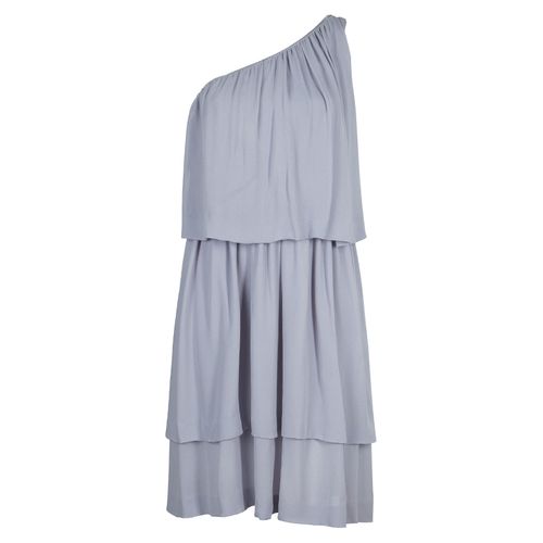 Chloe Grey Silk One Shoulder Tiered Dress S - Chloe - Modalova