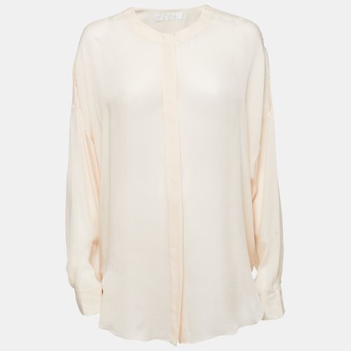 Chloe Skin Pink Silk Chiffon Button Front Blouse M - Chloe - Modalova