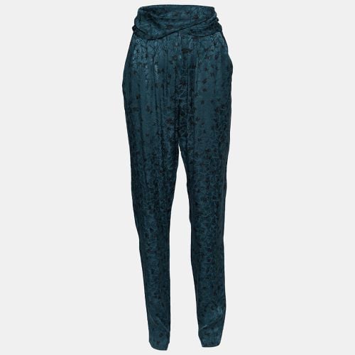 Chloe Green Butterfly Printed Silk Jacquard Pants M - Chloe - Modalova