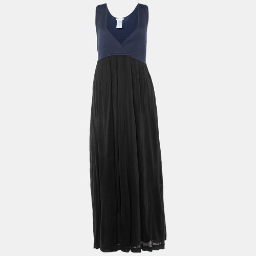 Chloe Navy Blue Knit & Black Skirt Detail Maxi Dress M - Chloe - Modalova