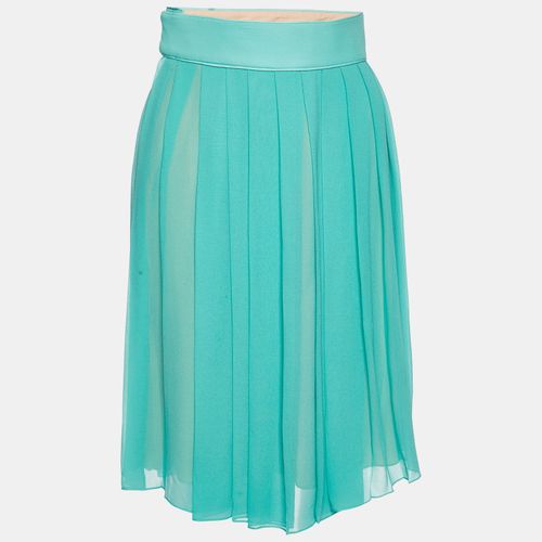 Chloe Cyan Blue Silk Pleated Midi Skirt M - Chloe - Modalova