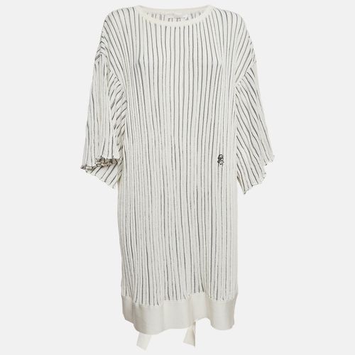 Chloe Off-White Patterned Knit Flared Sleeves Mini Dress L - Chloe - Modalova