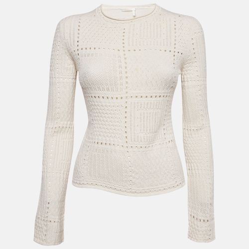 Chloe Off White Ecru Knit Long Sleeve Sweater L - Chloe - Modalova