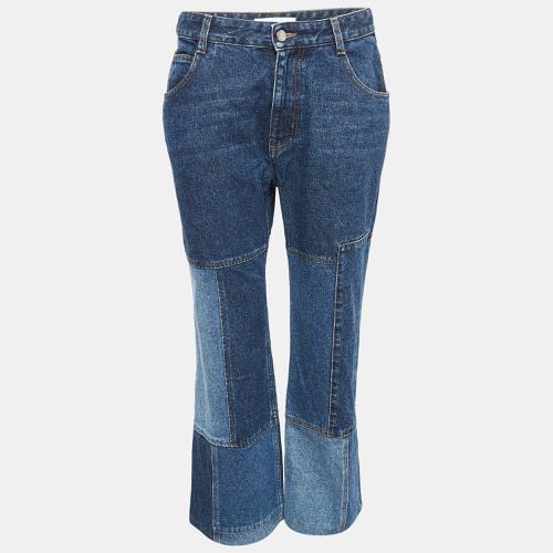 Chloe Blue Patchwork Denim High-Rise Cropped Jeans L Waist 30" - Chloe - Modalova