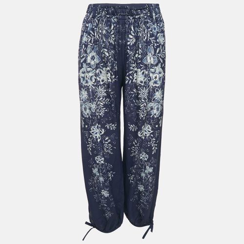 Chloé Blue/Beige Floral Print Crepe Harem Pants S - Chloe - Modalova