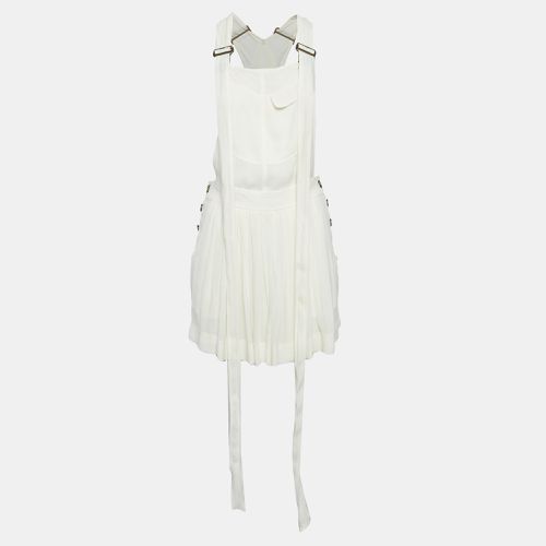 Milk Georgette Buckle Front Pleated Mini Dress S - Chloe - Modalova