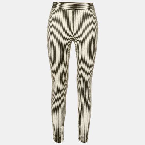 Chloe Monochrome Striped Leather Pants S - Chloe - Modalova