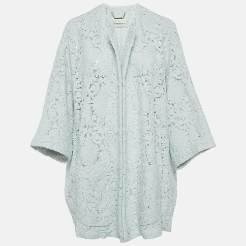 Faded Mint Lace Open Front Jacket M - Chloe - Modalova