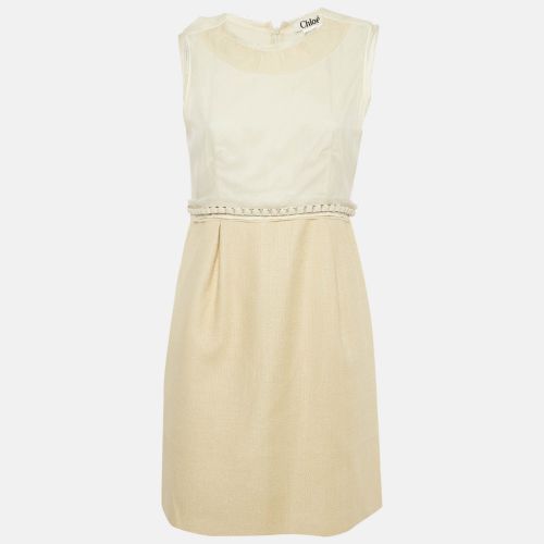 Jute and Silk Sleeveless Mini Dress M - Chloe - Modalova