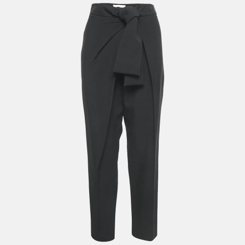 Crepe Tie-Up Waist Detail Trousers L - Chloe - Modalova