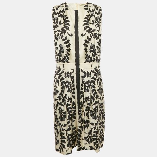 Chloe Black/White Printed Silk Sleeveless Knee-Length Dress M - Chloe - Modalova