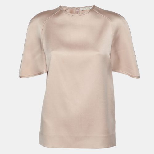 Chloe Beige Wool Blend Satin Top S - Chloe - Modalova