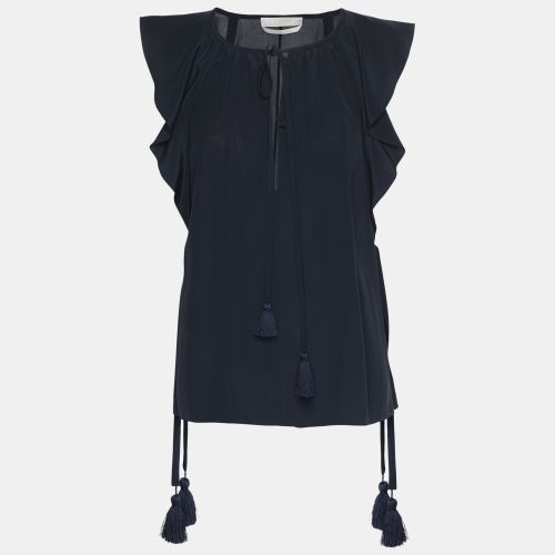 Chloé Crepe Sleeveless Drawstring Top M - Chloe - Modalova