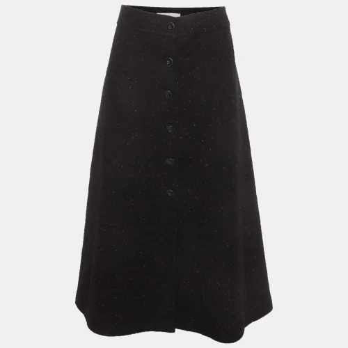 Wool Blend Flared Midi Skirt L - Chloe - Modalova