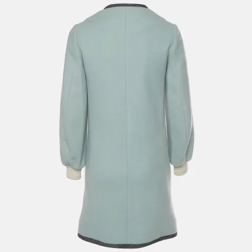 Sage Wool Blend Mid Length Coat S - Chloe - Modalova