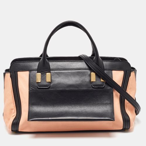 Chloe Orange/Black Leather Alice Satchel - Chloe - Modalova