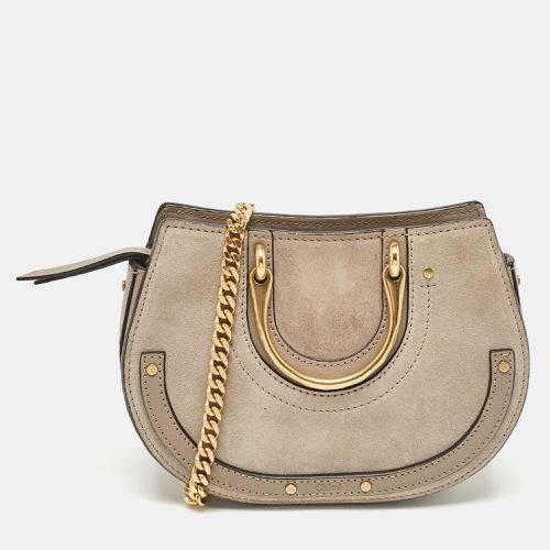 Chloe Grey Leather and Suede Mini Pixie Signature Belt Bag - Chloe - Modalova