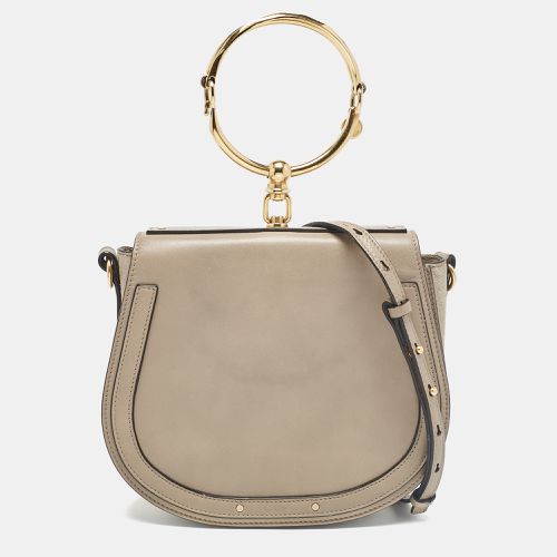 Chloe Grey Leather and Suede Medium Nile Bracelet Shoulder Bag - Chloe - Modalova