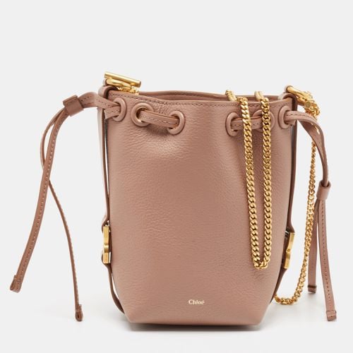 Chloe Old Pink Leather Micro Marcie Bucket Bag - Chloe - Modalova