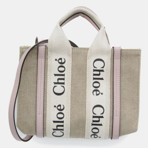 Chloe Neutrals Canvas and Leather Tote Bag - Chloe - Modalova