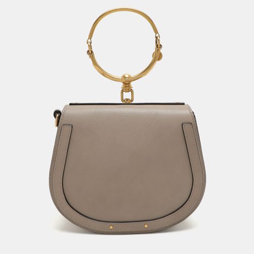 Chloé Grey Leather and Suede Small Nile Bracelet Shoulder Bag - Chloe - Modalova