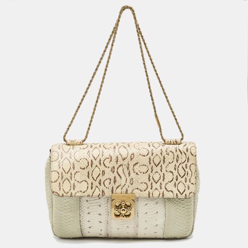 Chloe Light Green/Cream Large Elsie Shoulder Bag - Chloe - Modalova