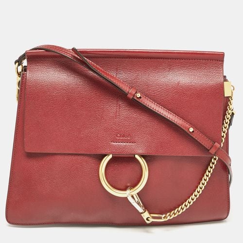 Chloe Red Leather Medium Faye Shoulder Bag - Chloe - Modalova