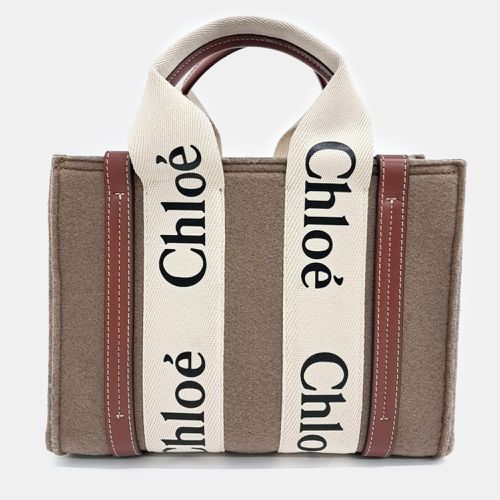 Chloe Beige Fabric Chloe Woody Small Bag - Chloe - Modalova