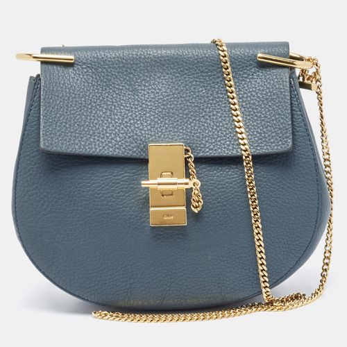 Chloe Blue Leather Medium Drew Shoulder Bag - Chloe - Modalova