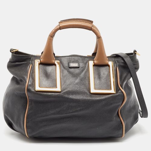 Chloe Black/Beige Leather Medium Ethel Satchel - Chloe - Modalova