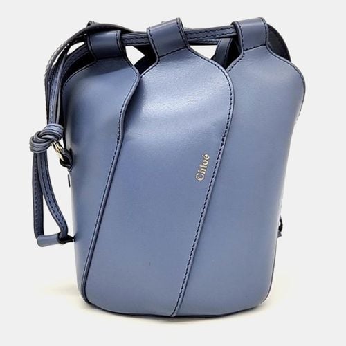 Chloe Blue Leather Mini Tulip Bucket Bag - Chloe - Modalova