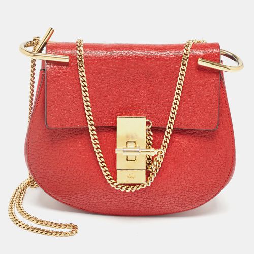 Chloe Red Leather Small Drew Chain Crossbody Bag - Chloe - Modalova