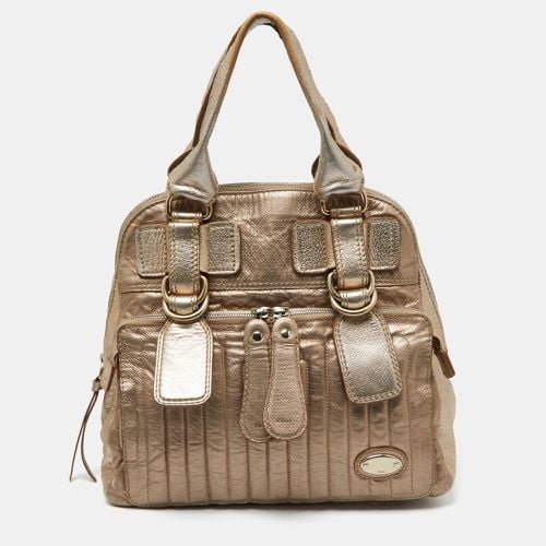 Chloe Gold Leather Front Pocket Satchel - Chloe - Modalova