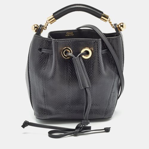 Chloe Black Snakeskin and Leather Gala Bucket Bag - Chloe - Modalova