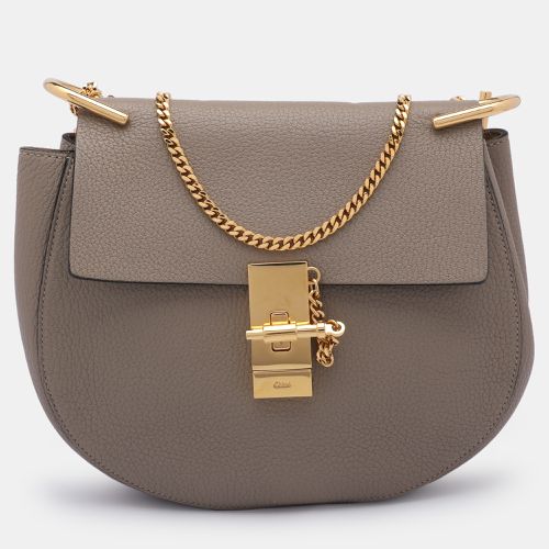 Chloe Grey Leather Medium Drew Shoulder Bag - Chloe - Modalova