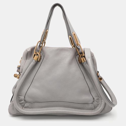 Chloe Grey Leather Medium Paraty Shoulder Bag - Chloe - Modalova