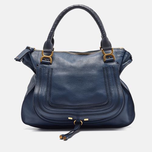 Chloe Blue Leather Large Marcie Satchel - Chloe - Modalova