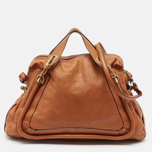 Chloe Brown Leather Large Paraty Shoulder Bag - Chloe - Modalova