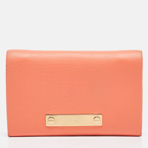 Chloe Orange Leather Fold Over Flap Wallet - Chloe - Modalova